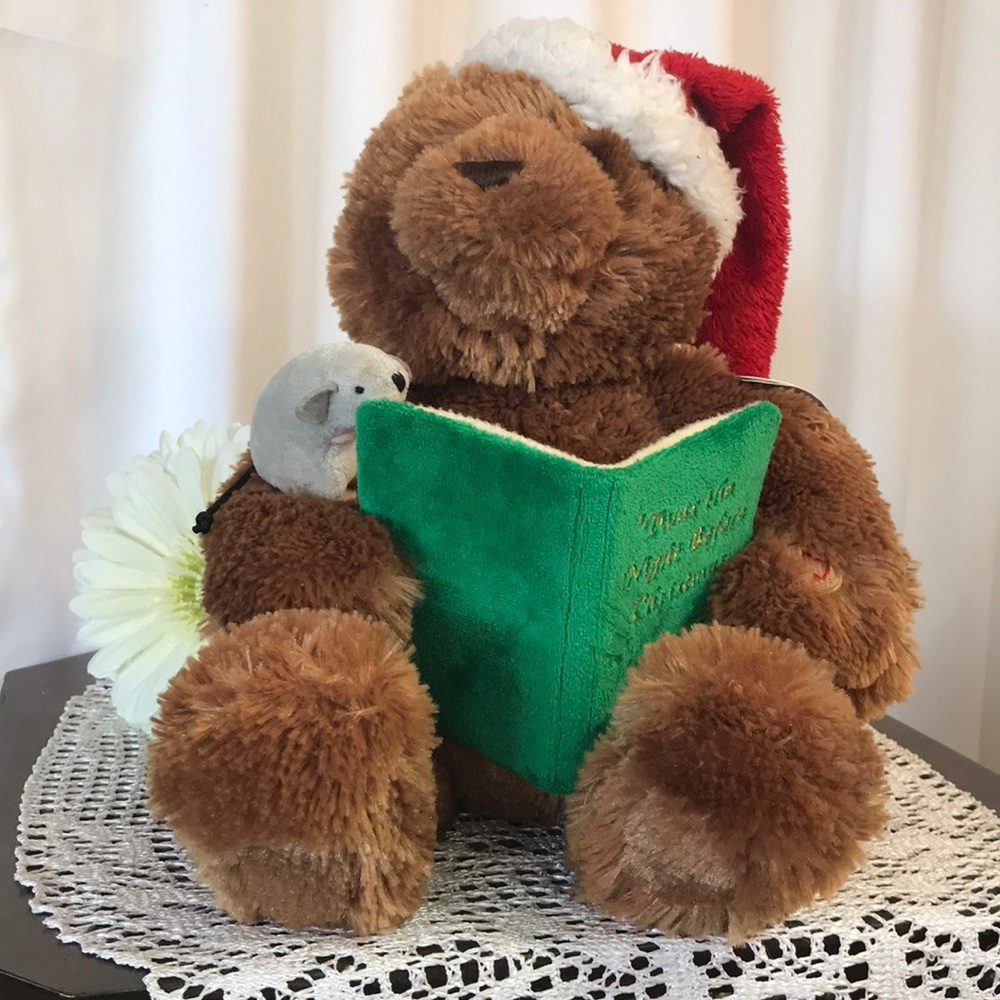 Twas the night before Christmas Reading Bear